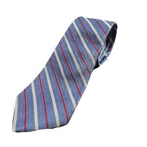 Brooks Brothers Fleece | Classic Business Casual Blue Red White Striped Necktie